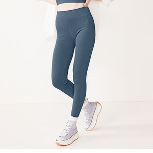Sexy High Waist Spandex Tights Navy Dark Gym Pants Yoga Tights